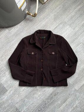 Brown / Cream Vintage 90’s “Bali” Soft Material Light Jacket